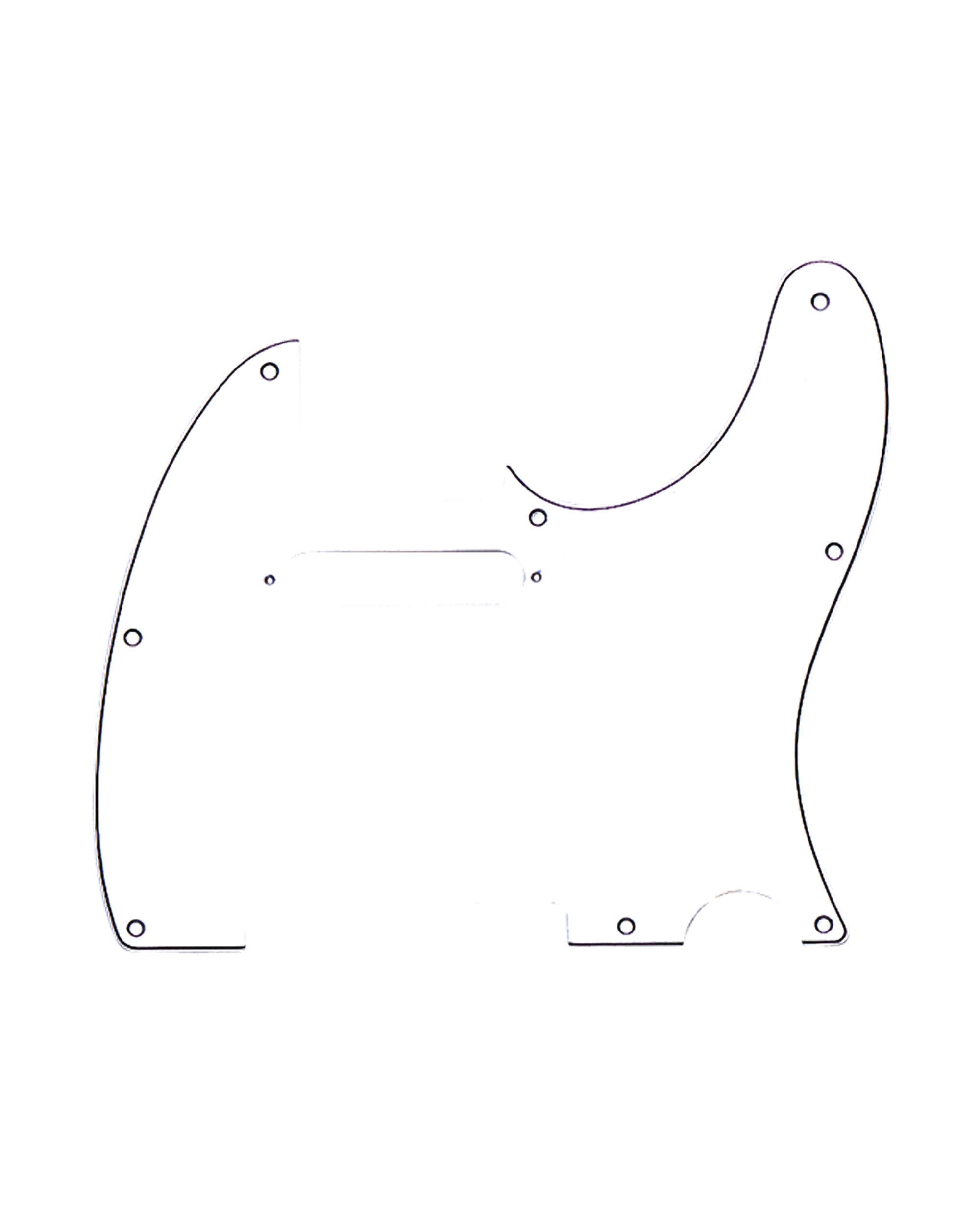 Fender Pickguard Telecaster (8-Hole Mount, White, 3-Ply)