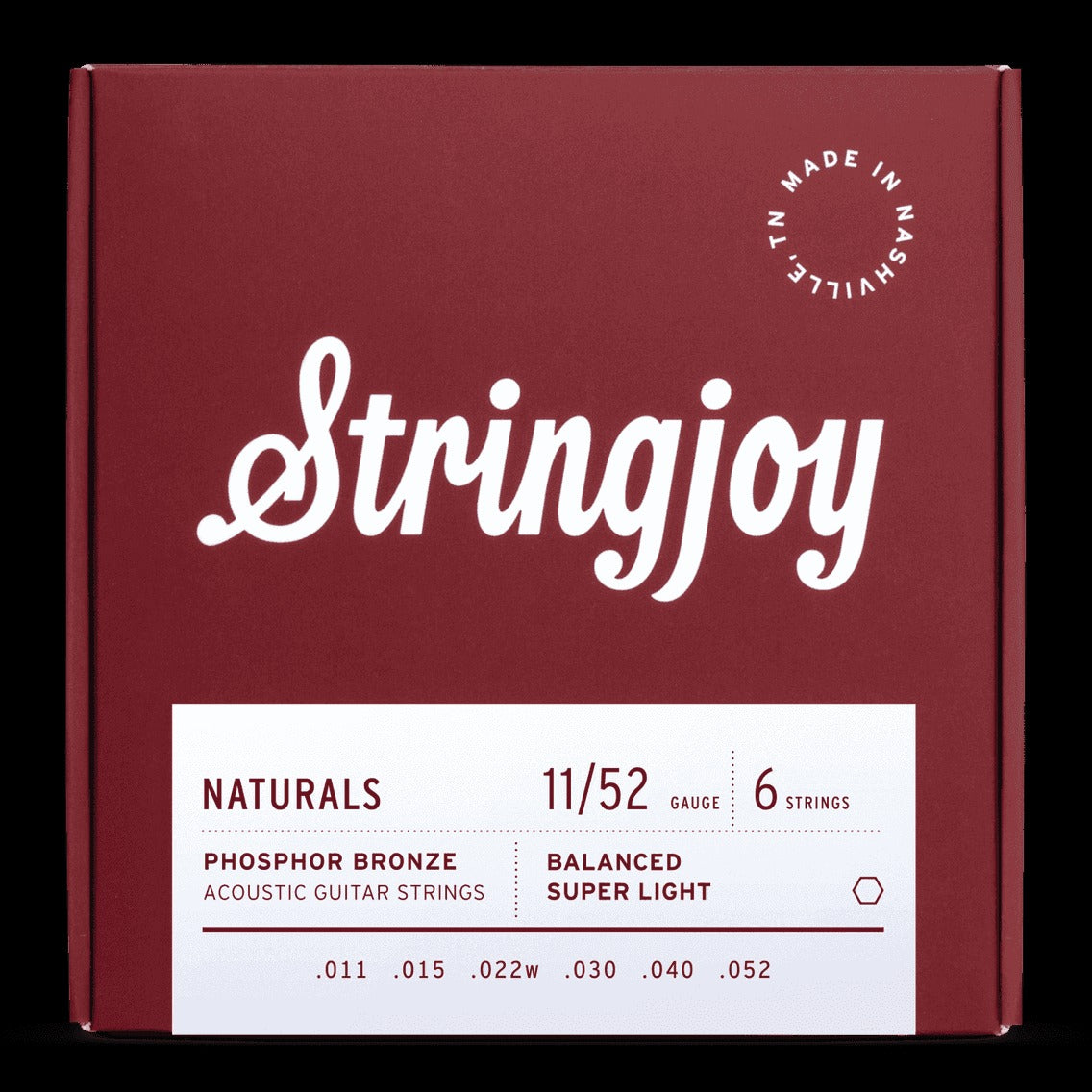 Stringjoy Naturals Phosphor Bronze Acoustic Guitar Strings