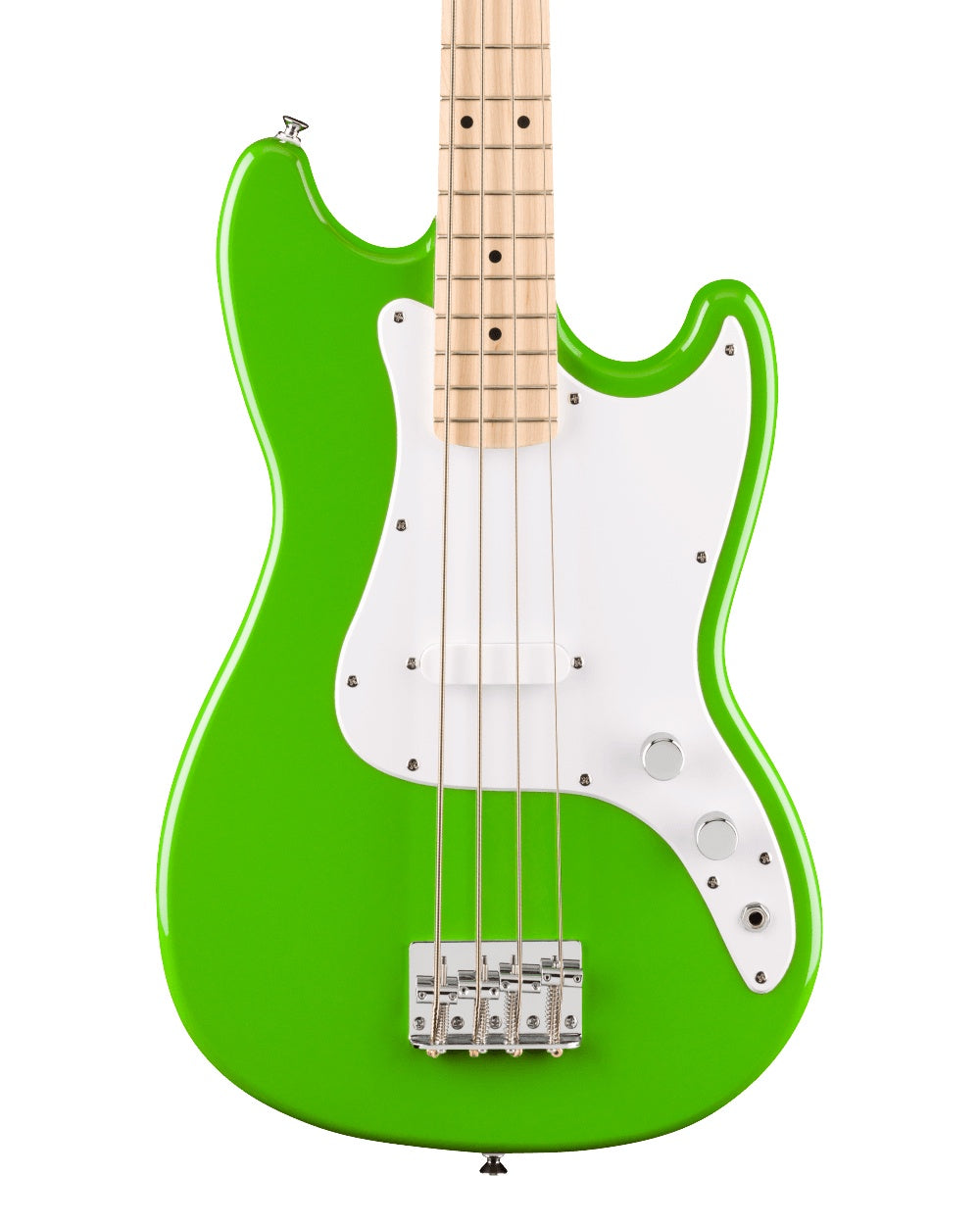 Squier Sonic FSR Bronco Bass (Maple Fingerboard, White Pickguard, Lime Green)