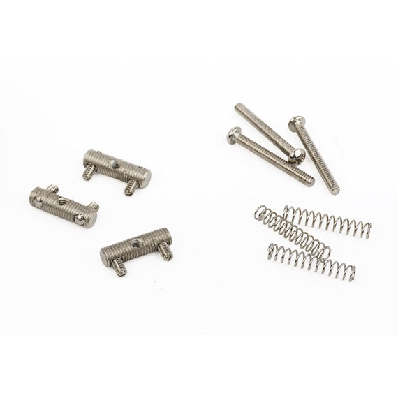 Fender American Vintage Telecaster Threaded Bridge Saddles (Nickel, 3)