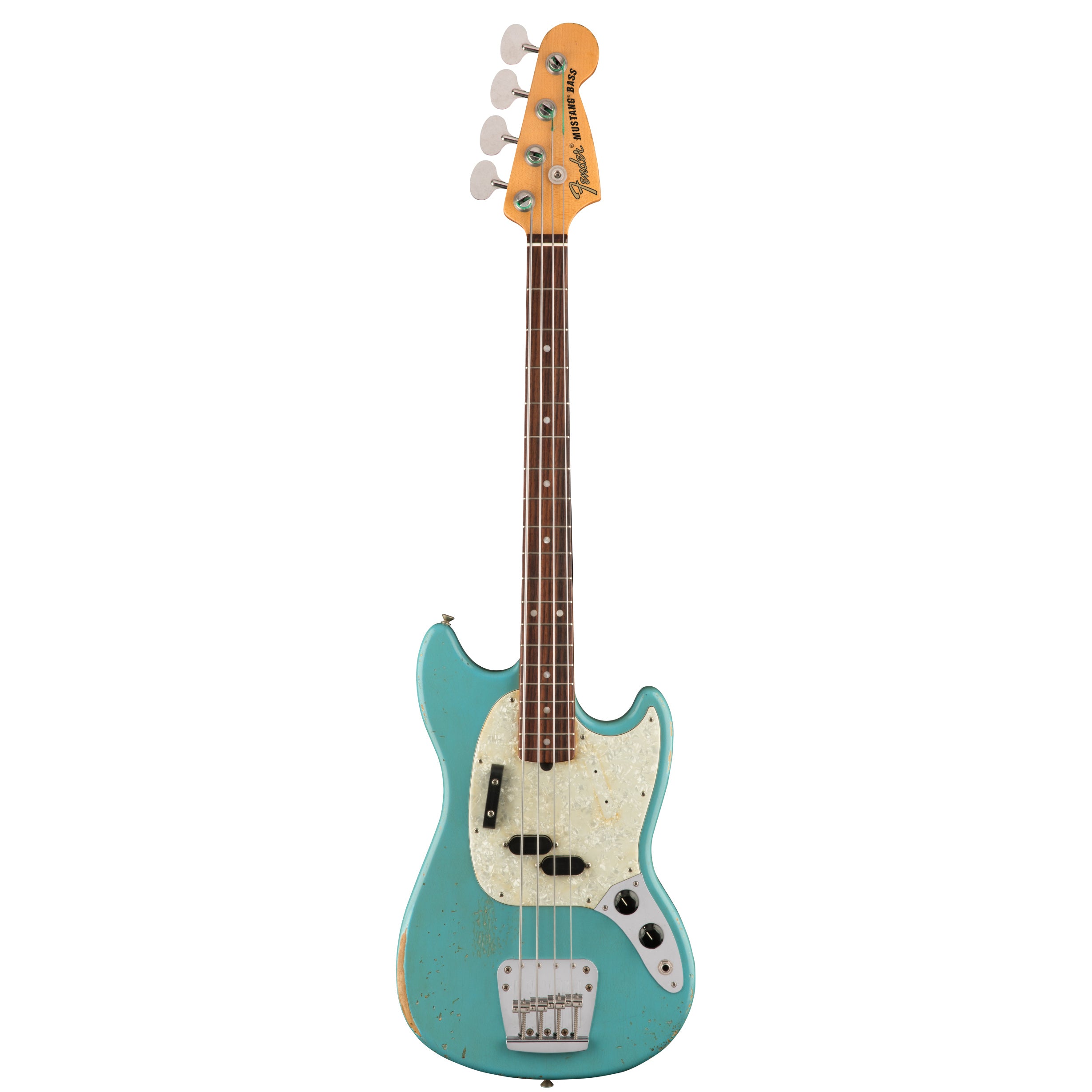 Fender JMJ Road Worn Mustang Bass (Rosewood Fingerboard, Faded Daphne Blue)