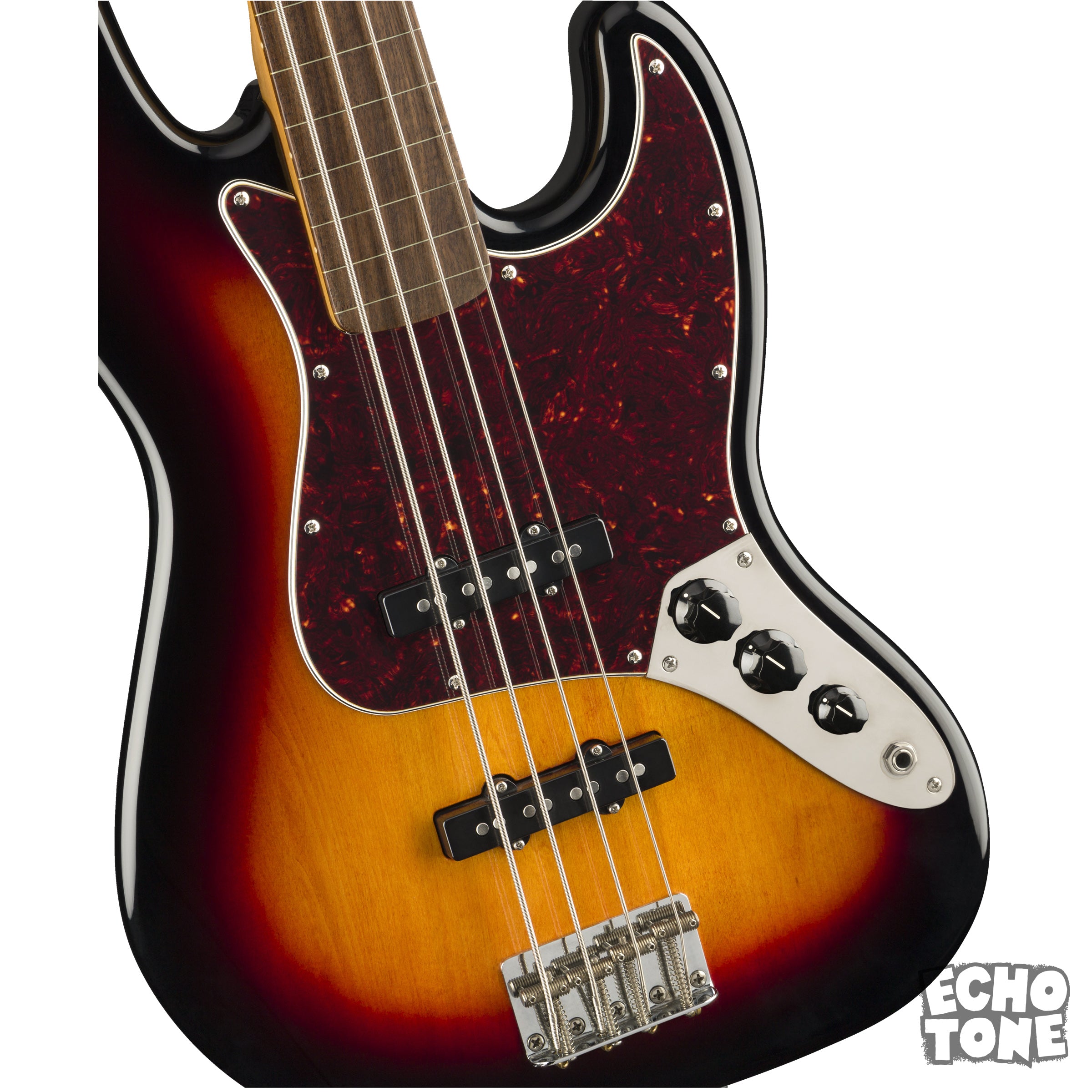 Squier Classic Vibe '60s Jazz Bass Fretless (Laurel Fingerboard, 3-Color Sunburst)