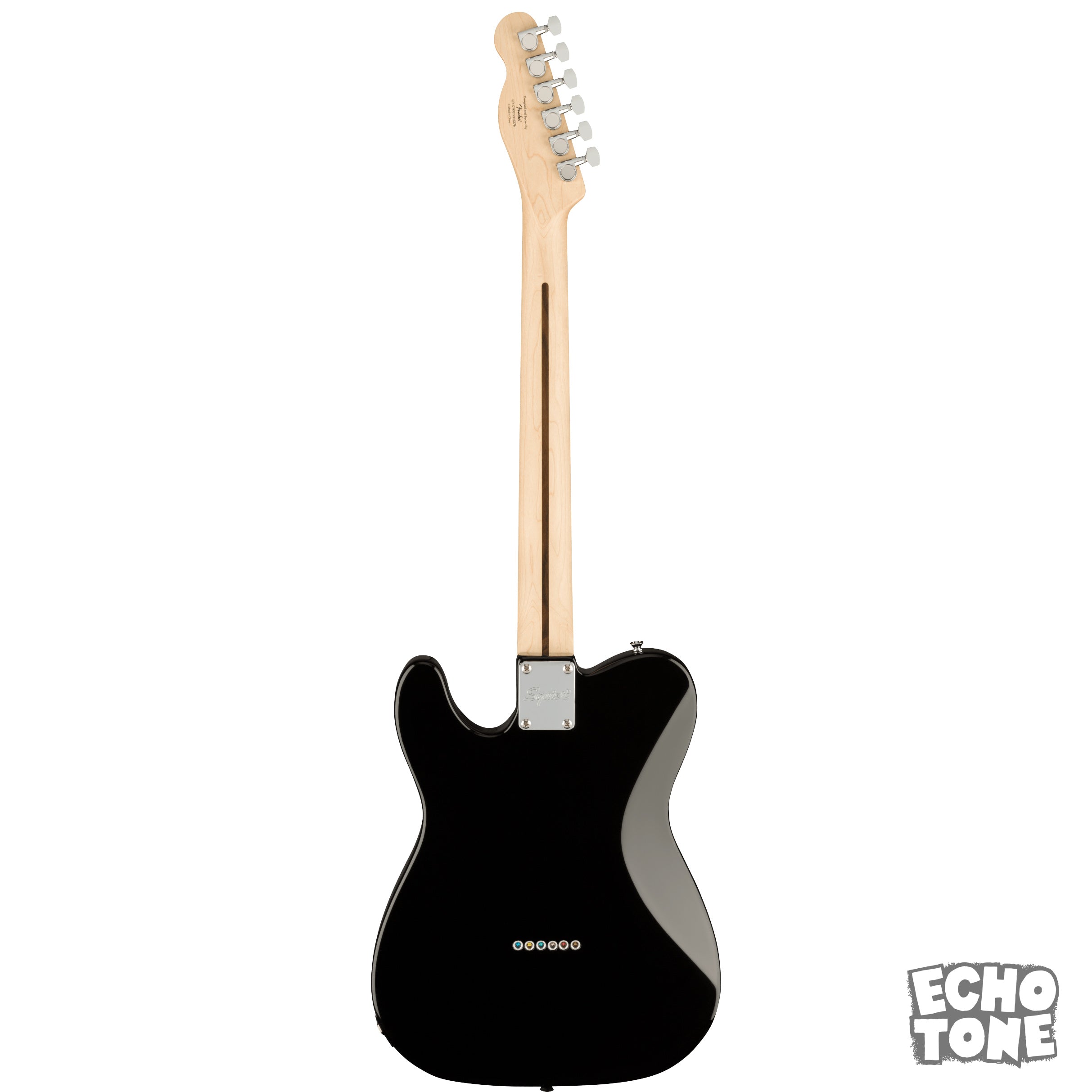 Squier Affinity Series Telecaster Deluxe (Maple Fingerboard, Black Pickguard, Black))