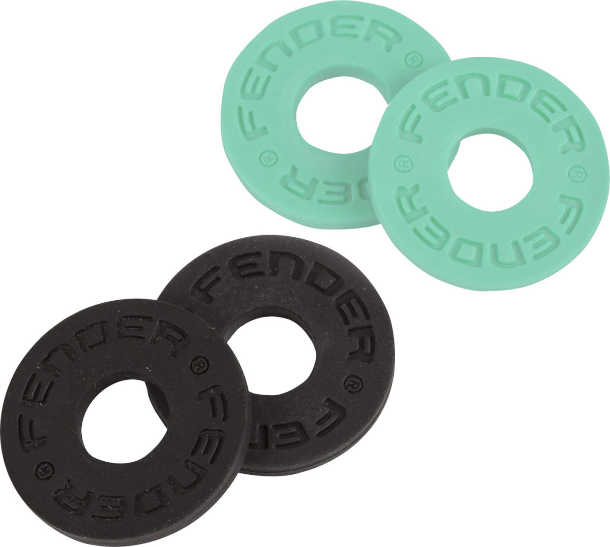 Fender Strap Blocks (4-Pack, Black & Surf Green)