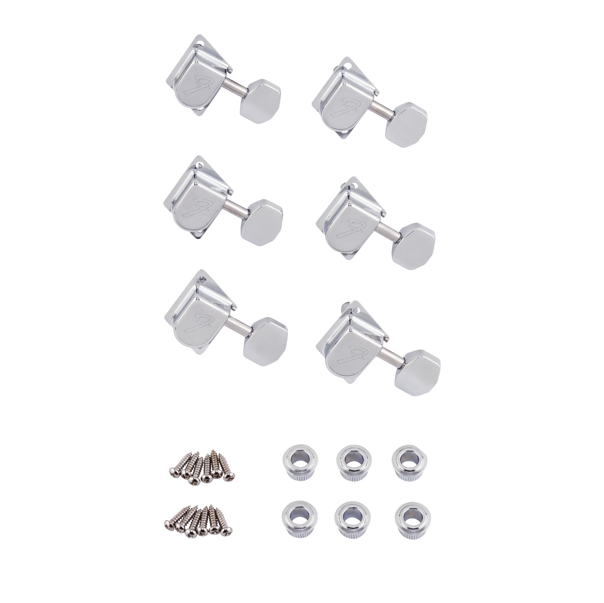 Fender 70s "F" Style Strat/Tele Tuning Machines (Chrome, 6)