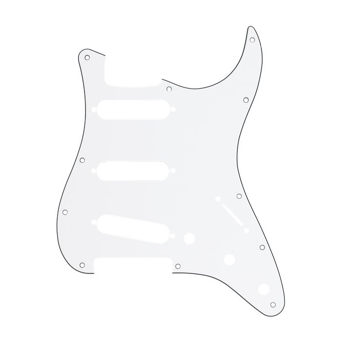 Fender Stratocaster Pickguard (S/S/S, 11-Hole Mount, 3-Ply, White)