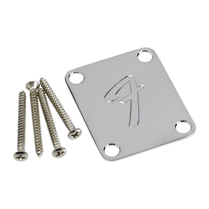 Fender '70s Vintage-Style Neck Plate ("F" Logo, Chrome)