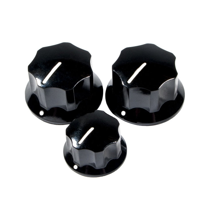 Fender Pure Vintage '60s Jazz Bass Knobs (Black, 3)