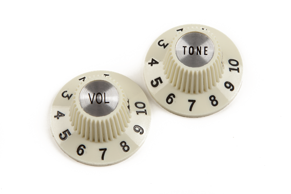 Fender Pure Vintage '65 Jazzmaster Control Knobs (Vintage White)