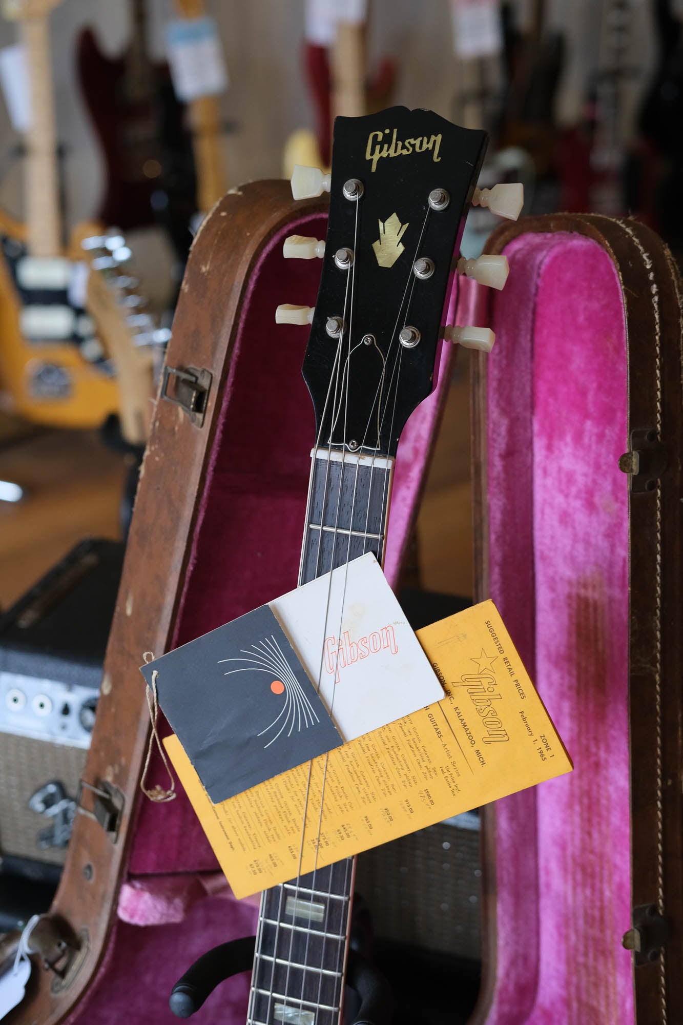 1965 Gibson ES-335TD (Wide Nut, Sunburst, Stoptail Conversion, Lifton 'Brown' Case, Case Candy)