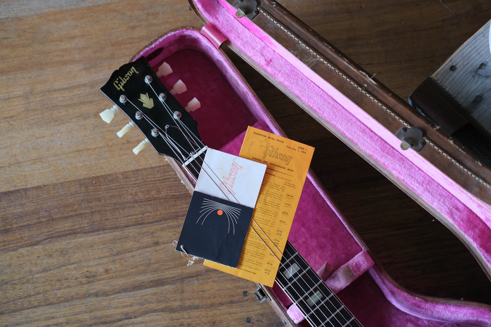 1965 Gibson ES-335TD (Wide Nut, Sunburst, Stoptail Conversion, Lifton 'Brown' Case, Case Candy)