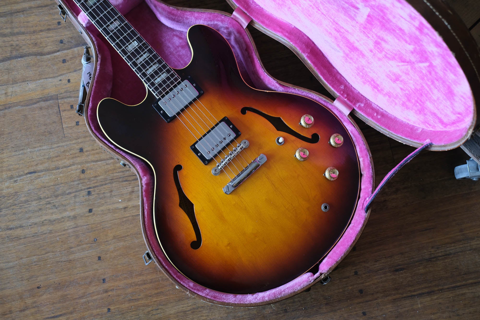 1965 Gibson ES-335TD (Wide Nut, Sunburst, Stoptail Conversion, Lifton 'Brown' Case, Case Candy)