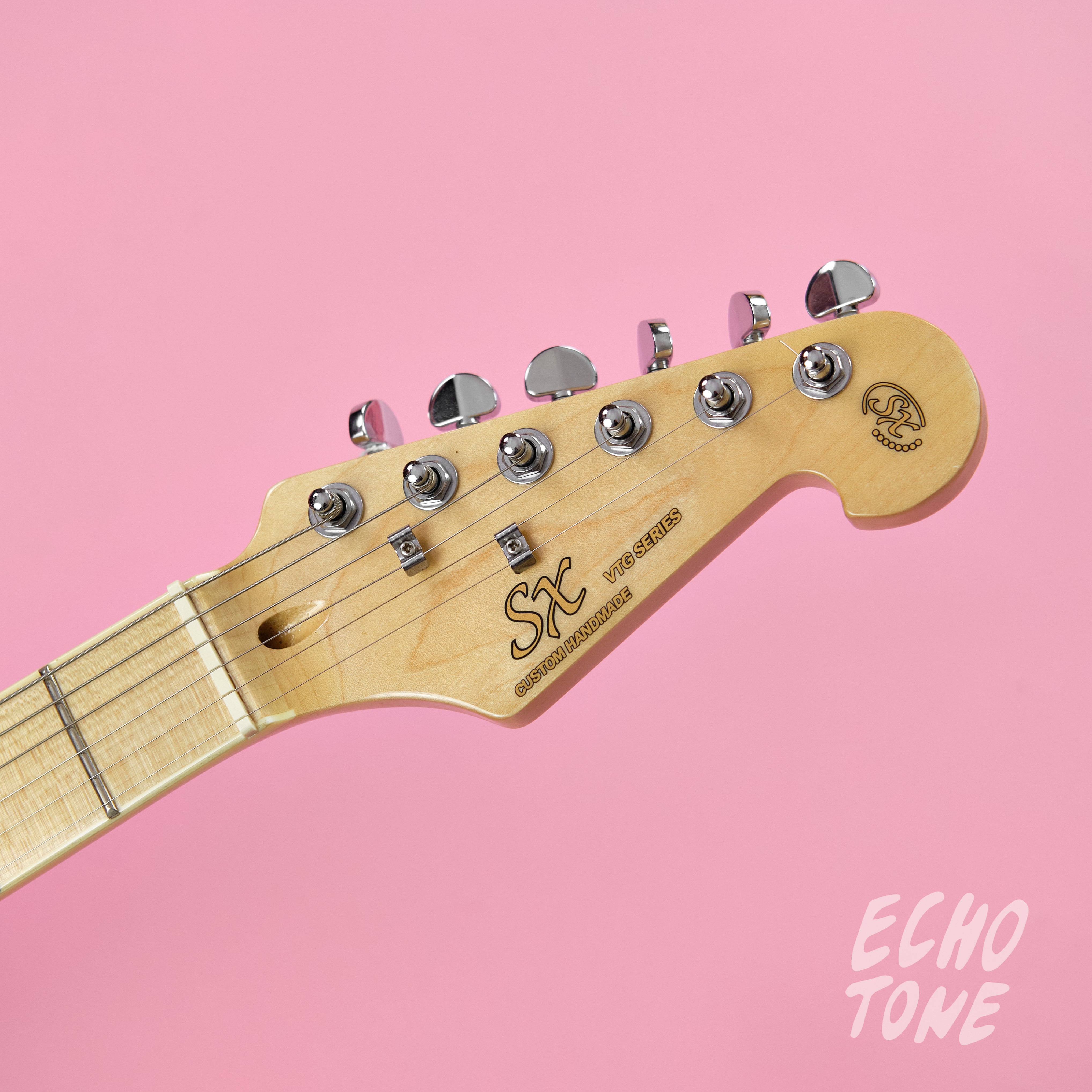 SX ASH3TNA American Swamp Ash Thinline Electric Guitar (Natural Gloss)