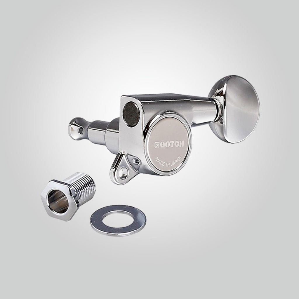 Gotoh SG381LH Six-In-Line Machine Heads (Left Hand, Chrome)