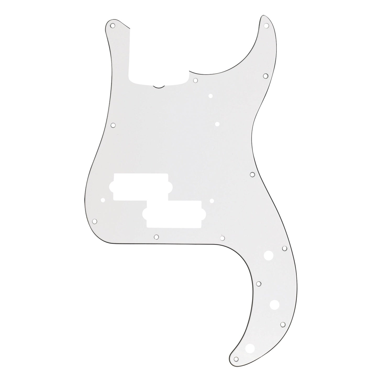 Fender Precision Bass Pickguard 13-Hole Vintage Mount (Truss Rod Notch, White, 3-Ply)