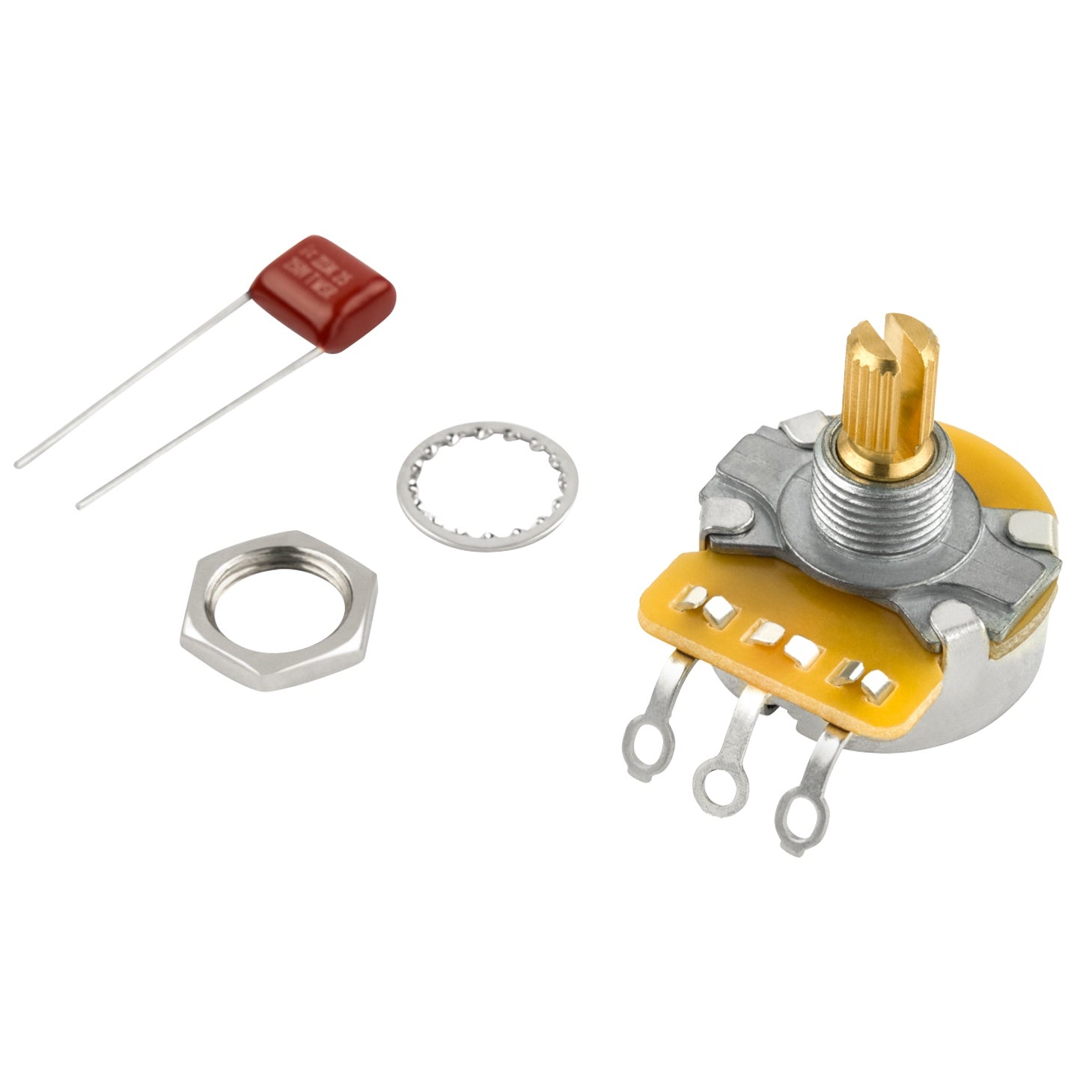 Fender Pure Vintage 250K Split Shaft Potentiometer with Mounting Hardware