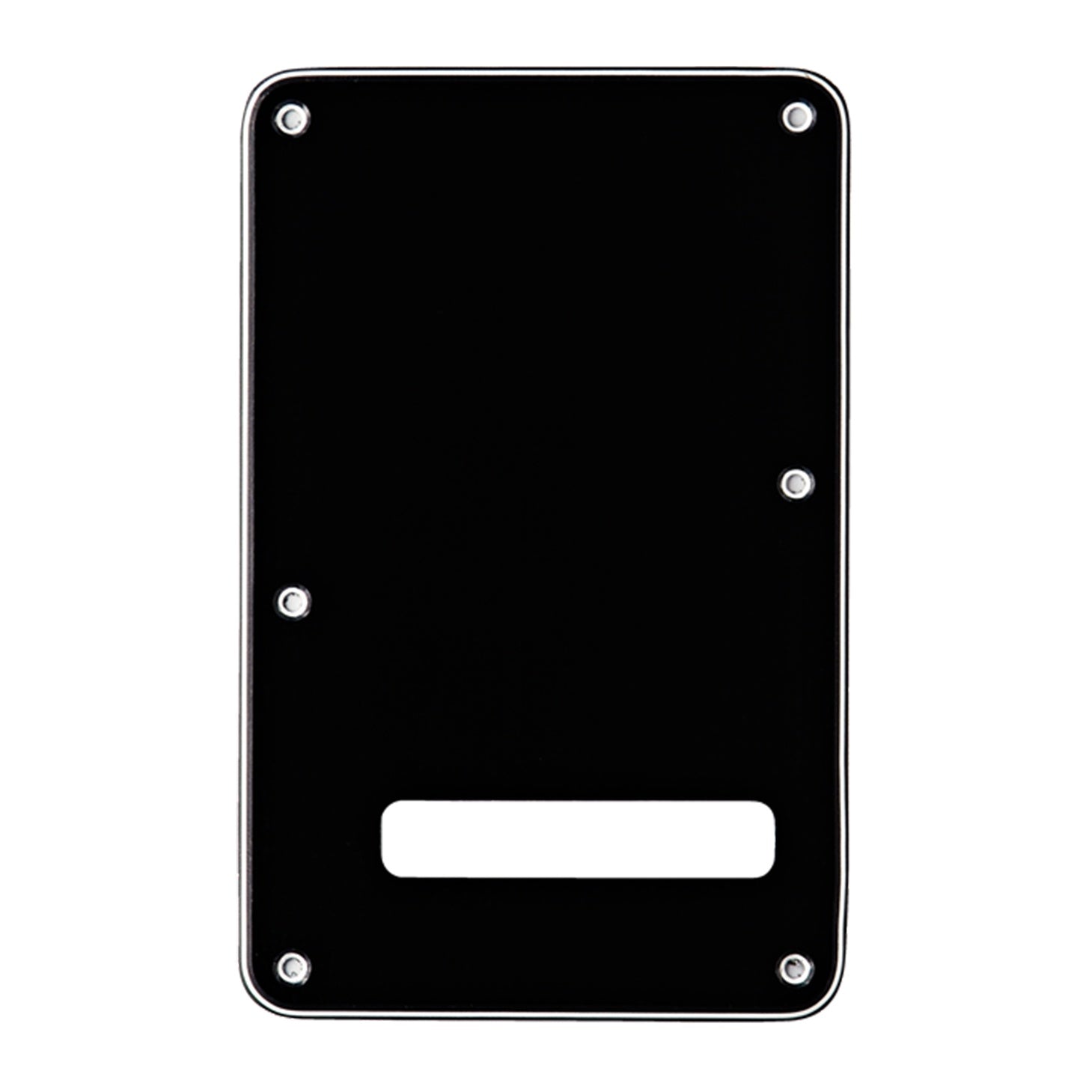 Fender Stratocaster Backplate, Black  (B/W/B, 3-Ply)