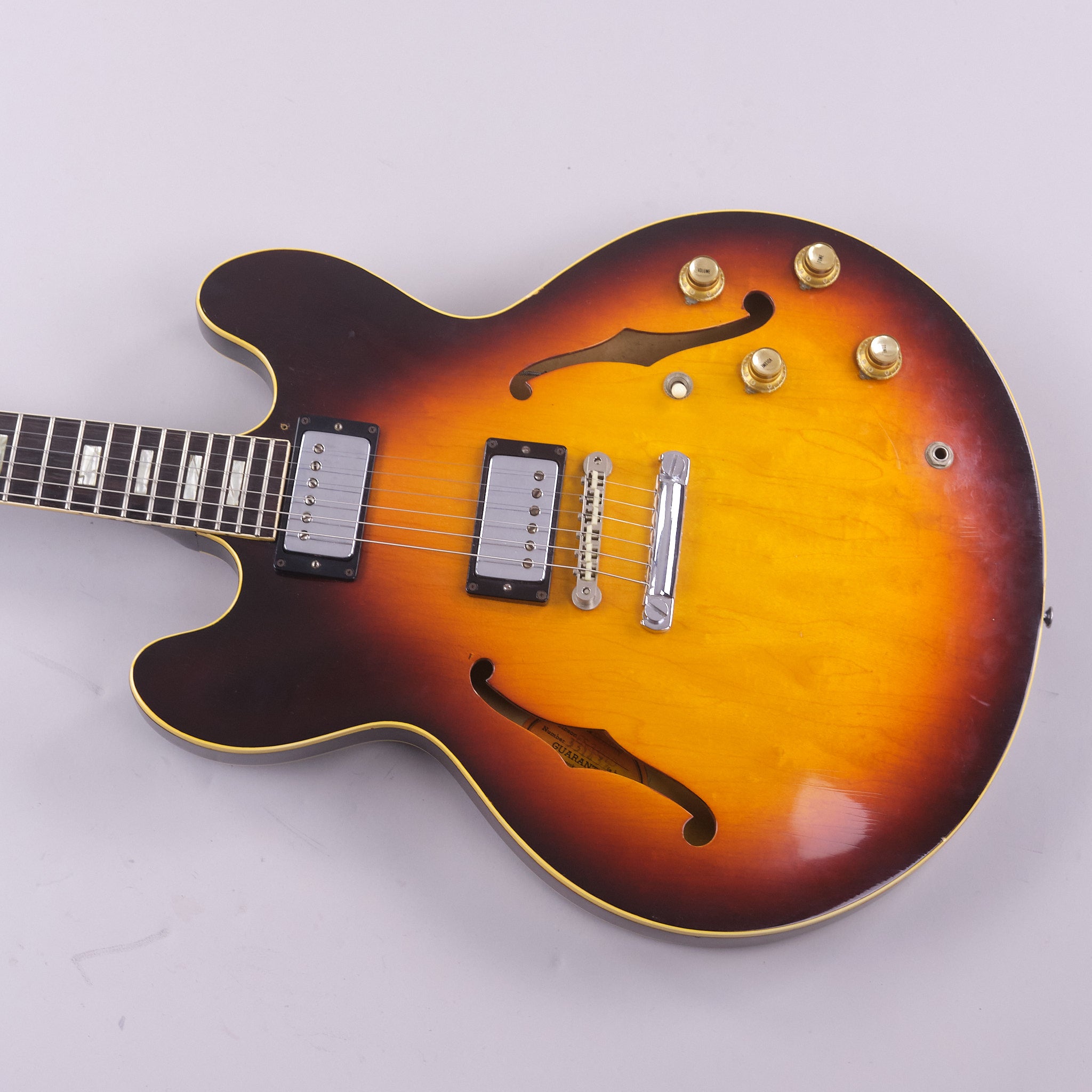 1965 Gibson ES-335TD (Wide Nut, Sunburst, Stoptail Conversion, Lifton 'Brown' Case, Case Candy)