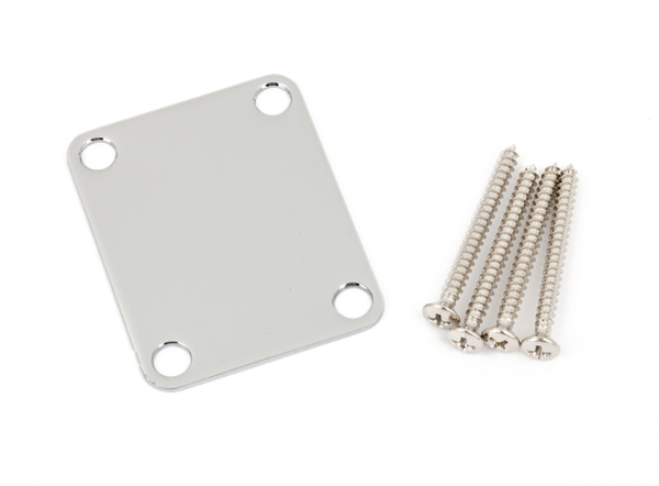 Fender 4-Bolt Vintage-Style Neck Plate "Plain" (No Serial Number or Logo) (Chrome)