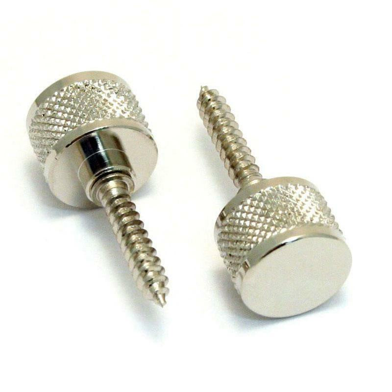 Gretsch Strap Buttons, with Mounting Hardware, Chrome (Pair)