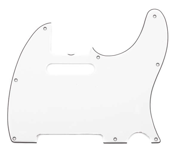 Fender Pure Vintage Pickguard, Telecaster, 8-Hole Mount, Eggshell, 3-Ply