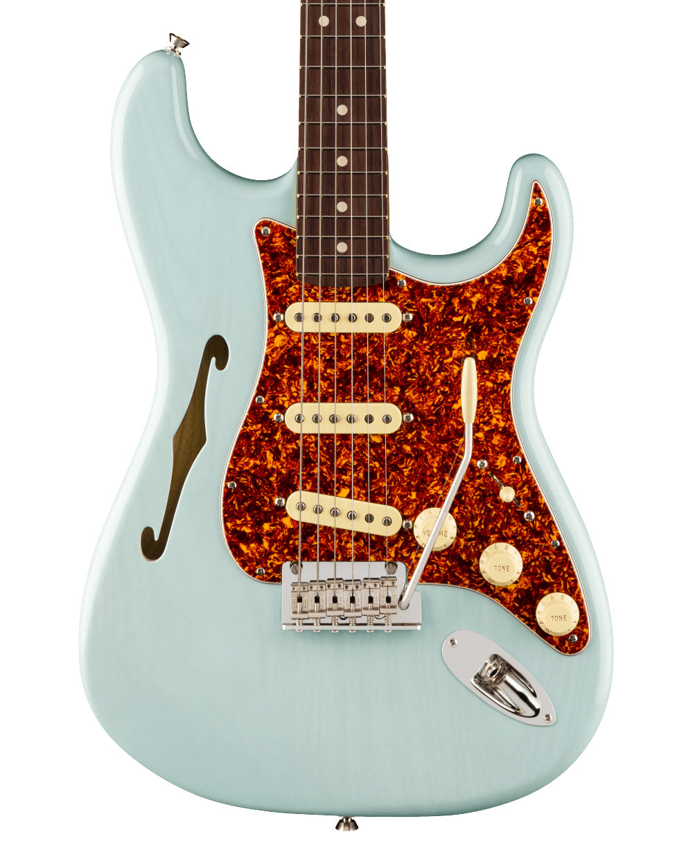 Fender FSR American Professional II Stratocaster Thinline Open Box (Rosewood Fingerboard, Transparent Daphne Blue)