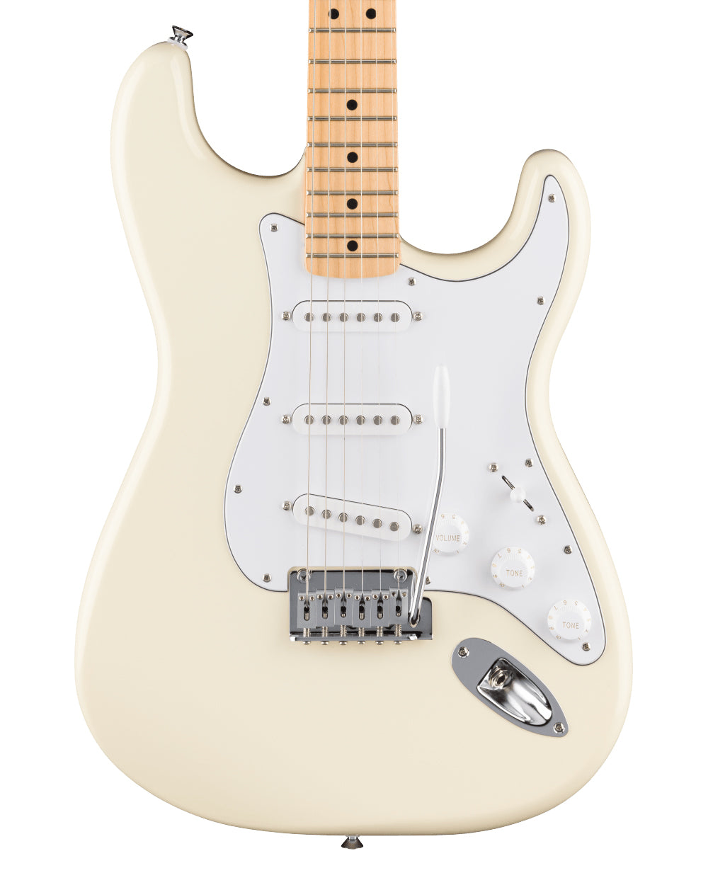 Fender Standard Stratocaster (Maple Fingerboard, White Pickguard, Olympic White)