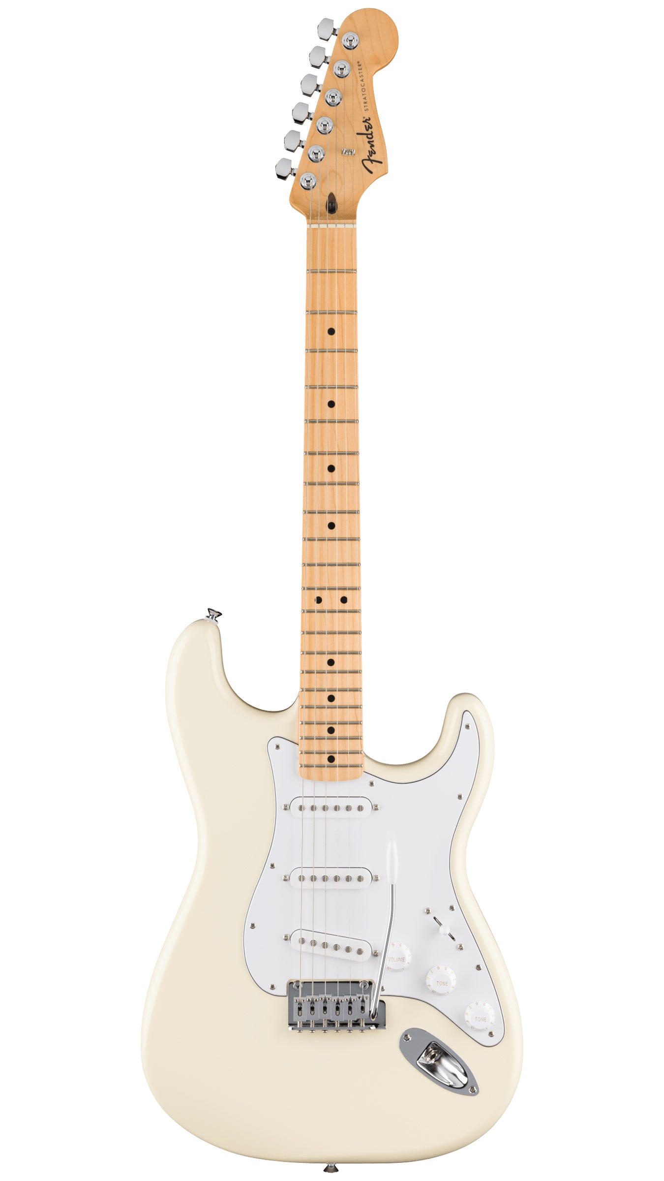 Fender Standard Stratocaster (Maple Fingerboard, White Pickguard, Olympic White)