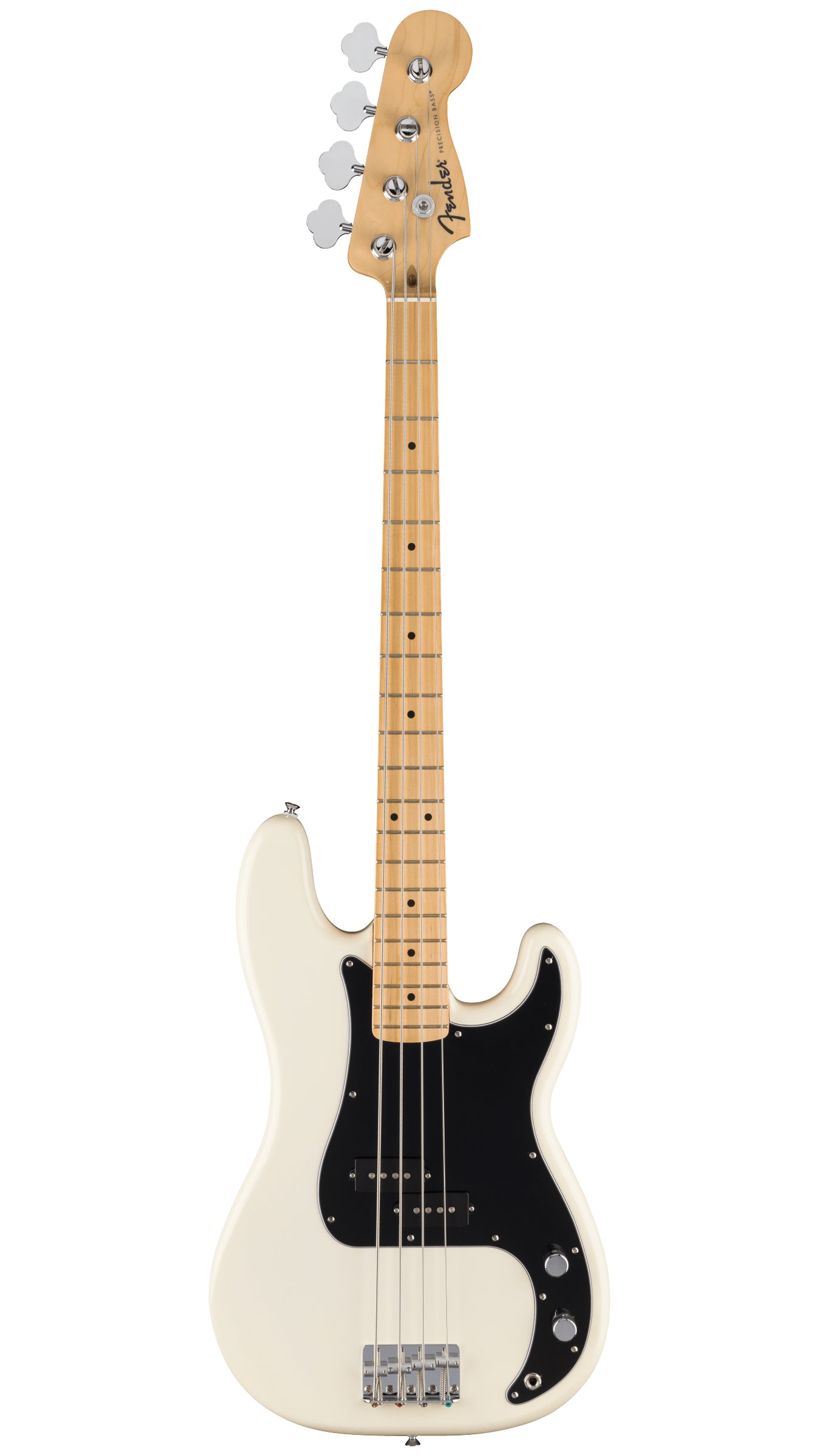 Fender Standard Precision Bass (Maple Fingerboard, Blackguard, Olympic White)