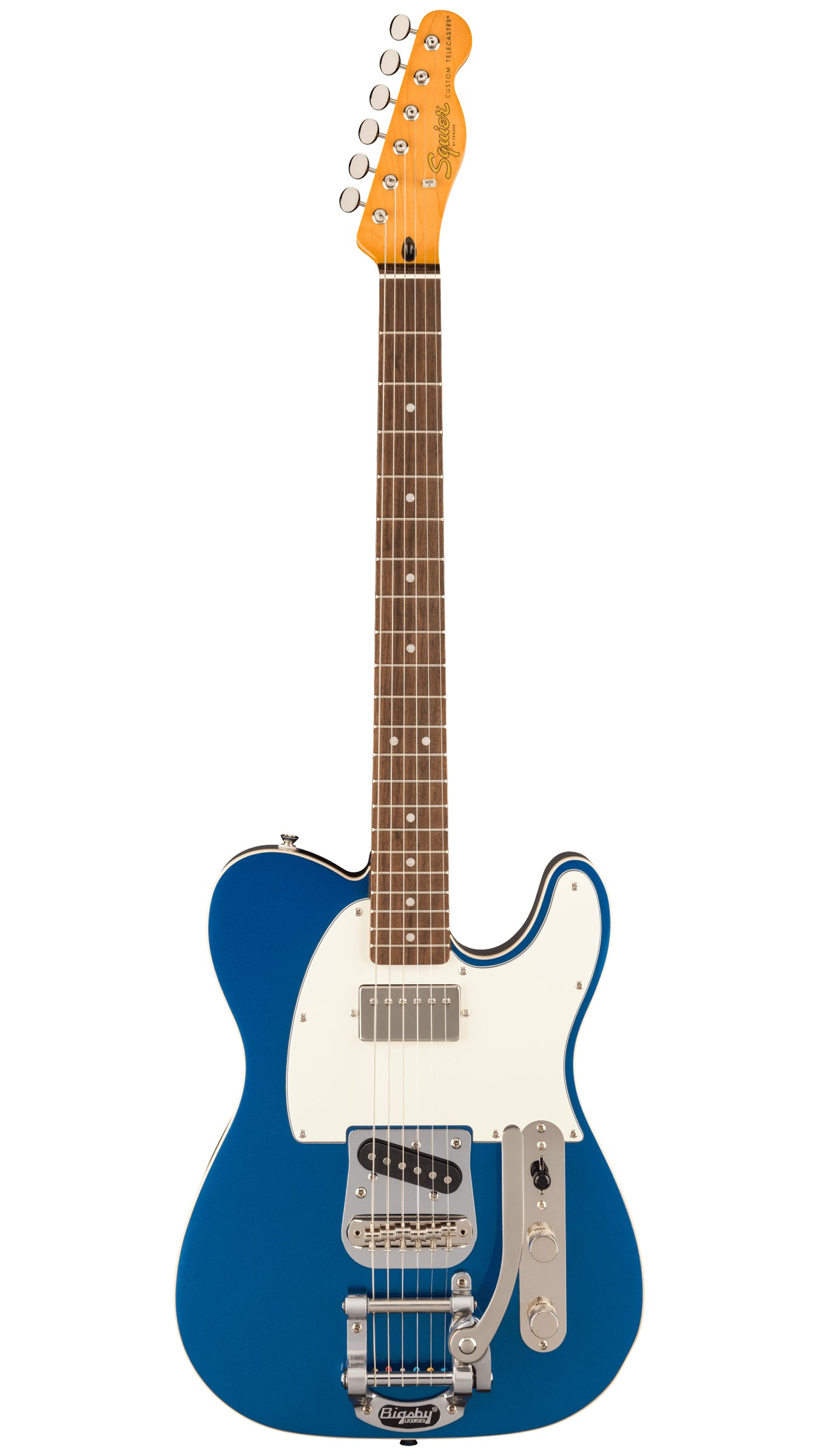 Squier Classic Vibe Custom Telecaster SH with Bigsby (Parchment Pickguard, Lake Placid Blue)