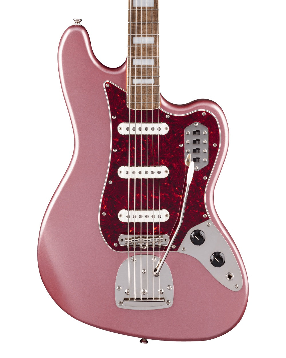 Squier Classic Vibe Bass VI (Laurel Fingerboard, Tortoishell Pickguard, Matching Headstock, Burgundy Mist)