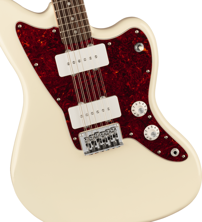Squier Paranormal Jazzmaster XII (Laurel Fingerboard, Tortoiseshell Pickguard, Olympic White)