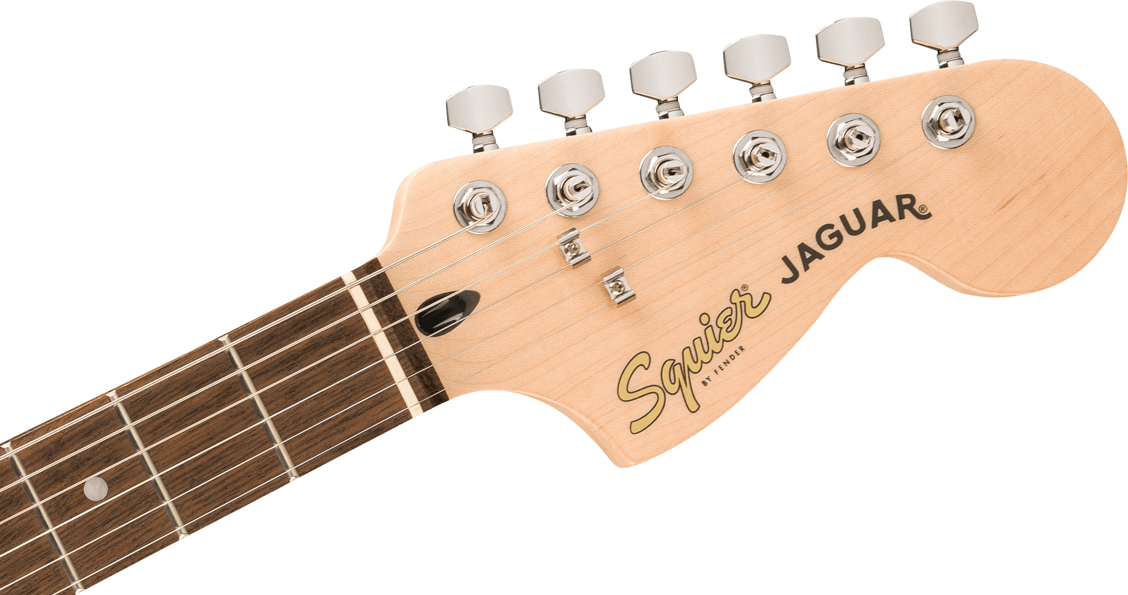 Squier Affinity Series Jaguar  (Laurel Fingerboard, Black Pickguard, 3-Color Sunburst)