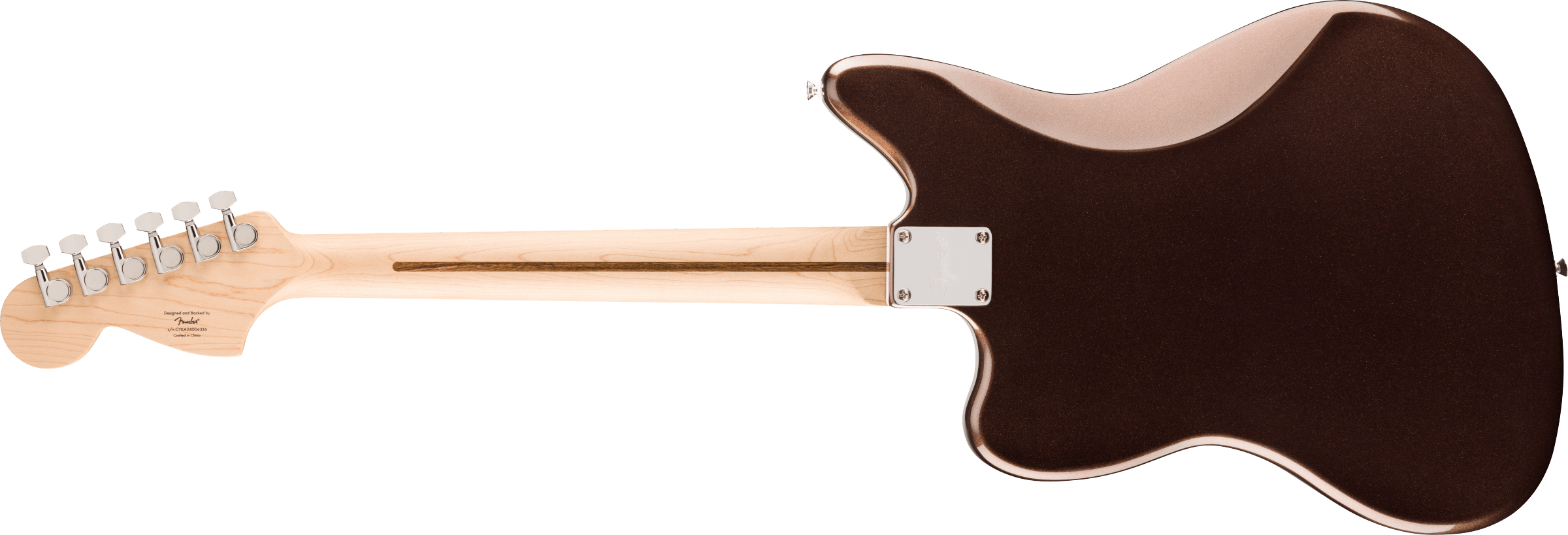 Squier Affinity Series Jaguar (Maple Fingerboard, White Pickguard, Mystic Metallic Brown)