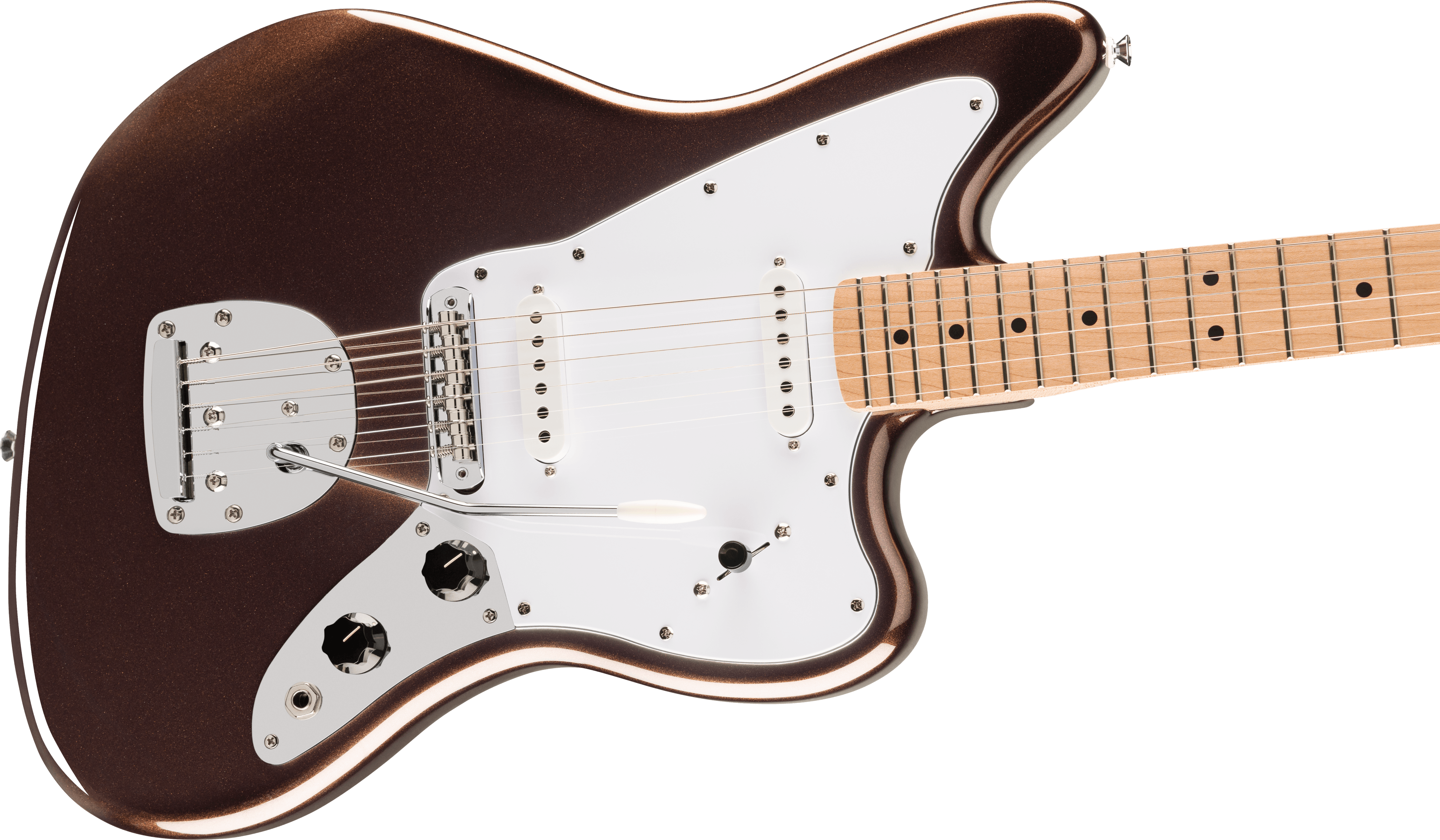 Squier Affinity Series Jaguar (Maple Fingerboard, White Pickguard, Mystic Metallic Brown)