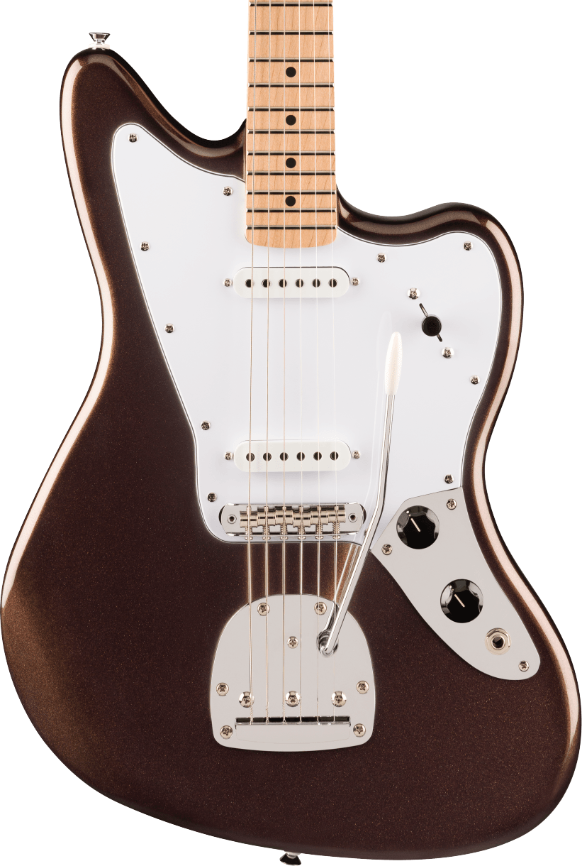 Squier Affinity Series Jaguar (Maple Fingerboard, White Pickguard, Mystic Metallic Brown)