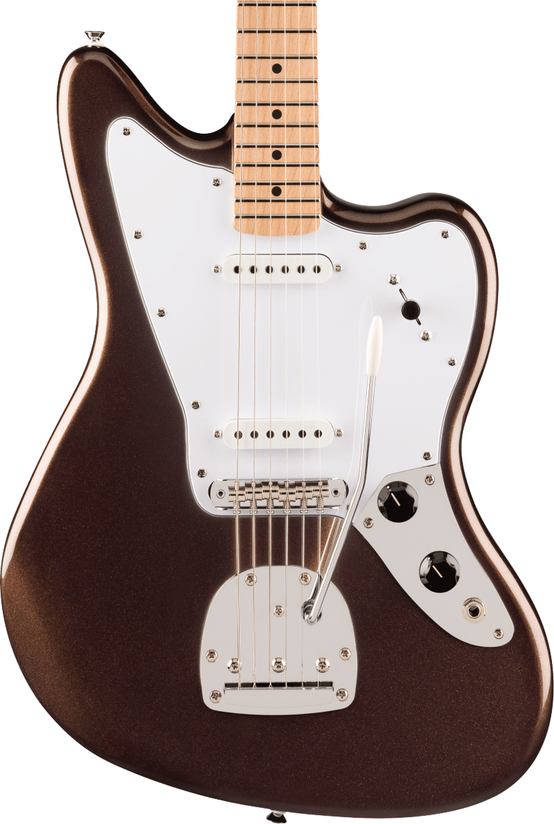 Squier Affinity Series Jaguar (Maple Fingerboard, White Pickguard, Mystic Metallic Brown)