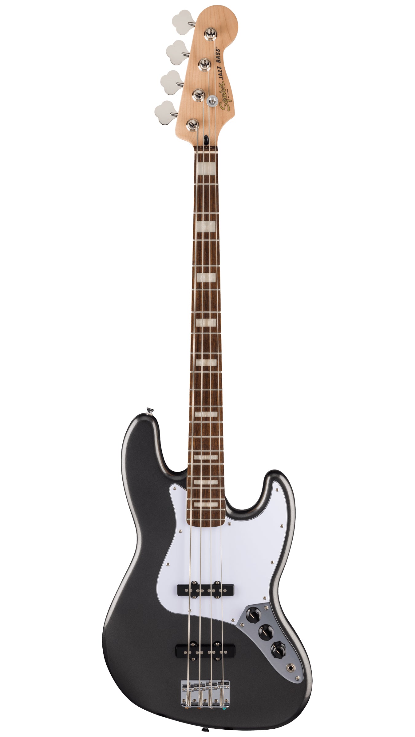 Squier FSR Affinity Series Active Jazz Bass (Maple Fingerboard, Charcoal Frost Metallic)