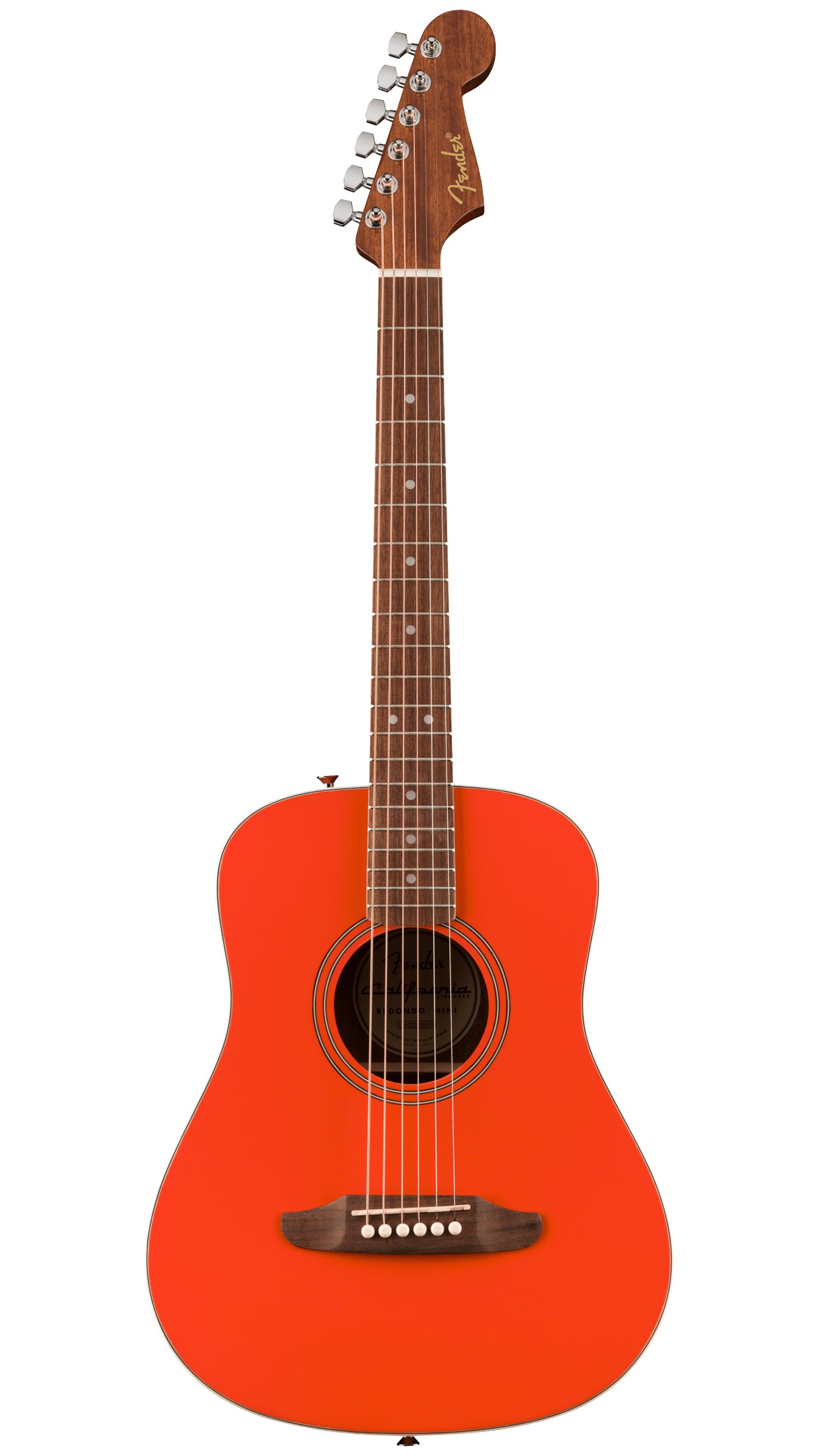 Fender California Standard Redondo Mini with Bag Spruce Top Fiesta Red