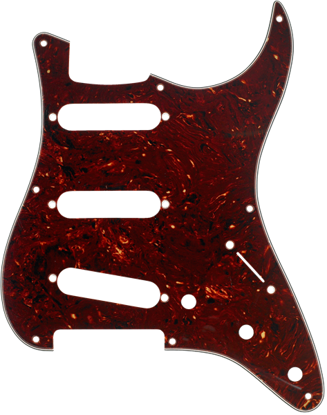 Fender Stratocaster Pickguard (S/S/S, 8-Hole Mount, Tortoise Shell, 4-Ply)