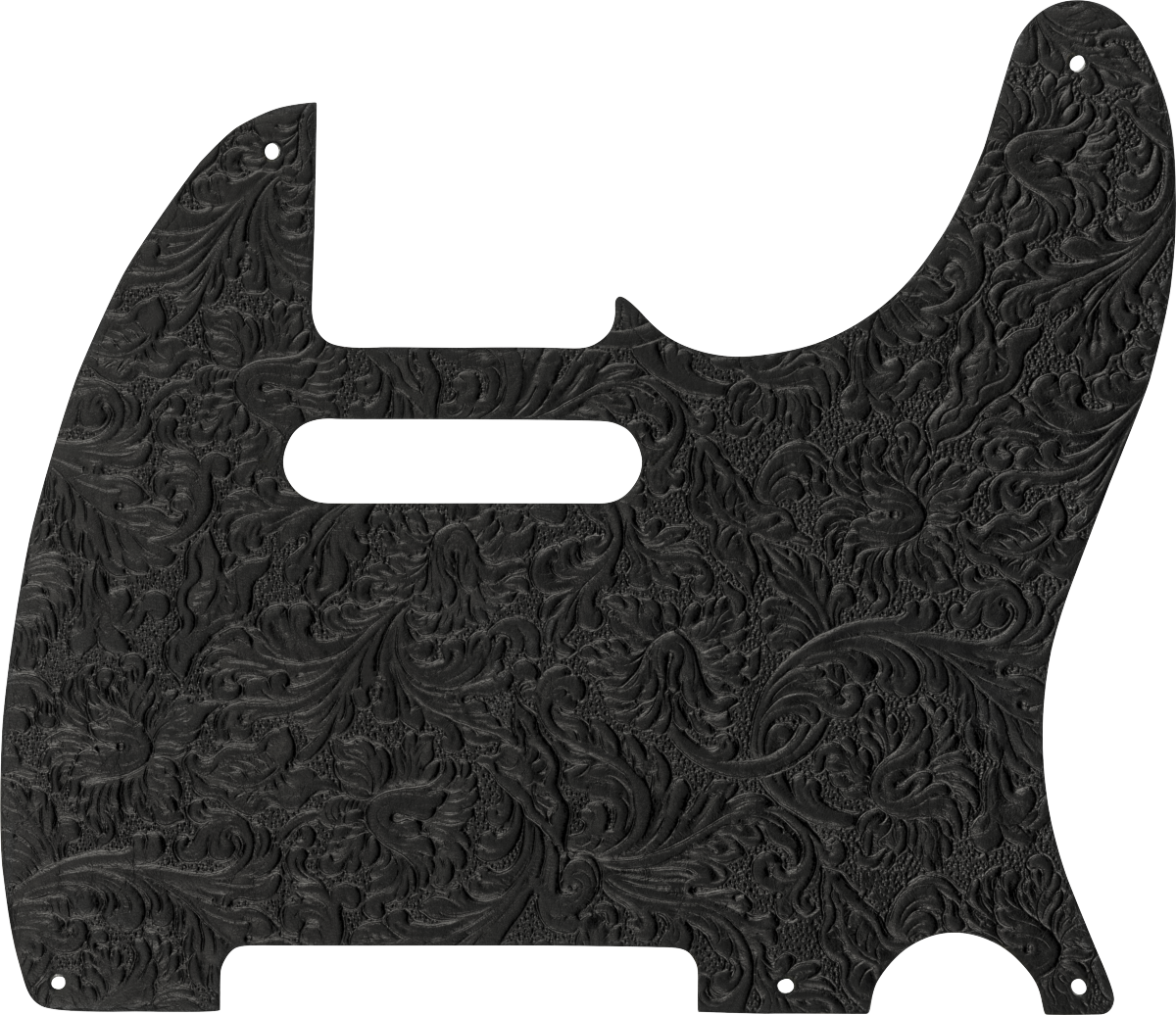 Fender Waylon Jennings Telecaster Pickguard (Leather, Black)