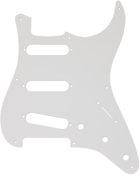 Fender Stratocaster Pickguard (S/S/S, 8-Hole Mount, White, 1-Ply)