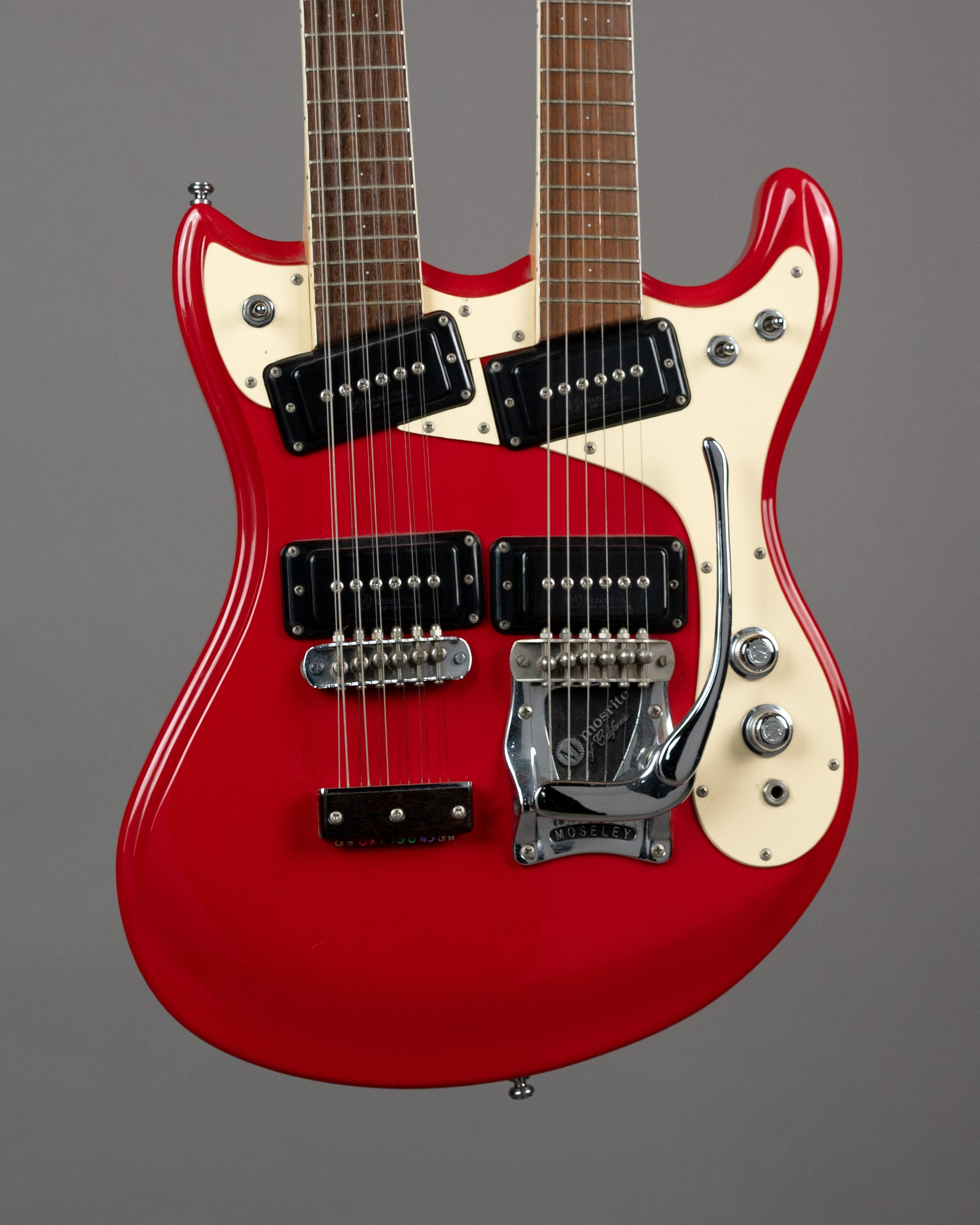 1990s Mosrite 12/6 Double Neck (Japan, Red, OHSC)