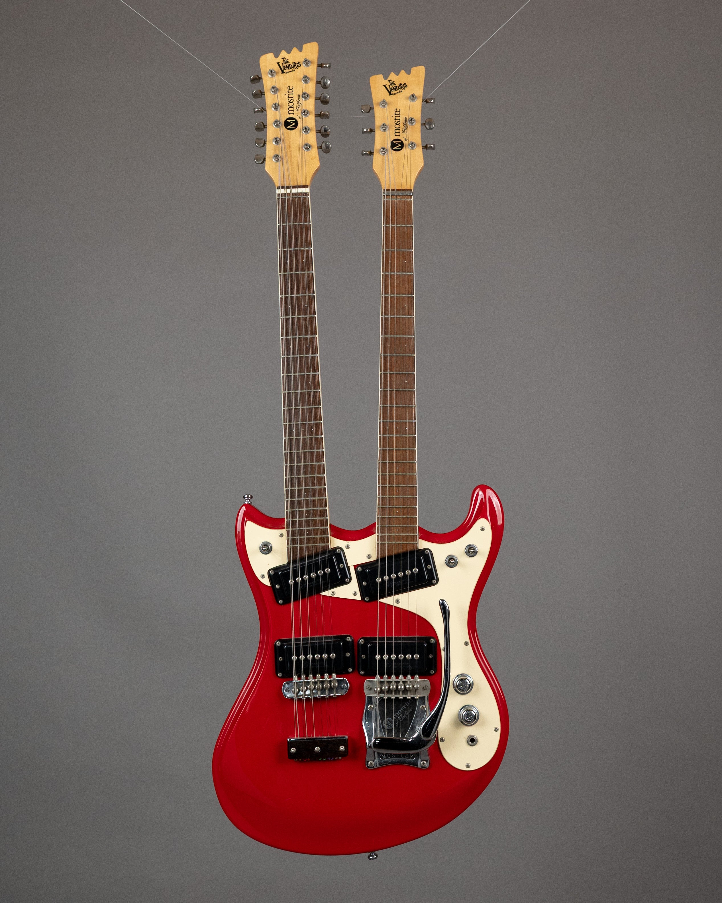 1990s Mosrite 12/6 Double Neck (Japan, Red, OHSC)