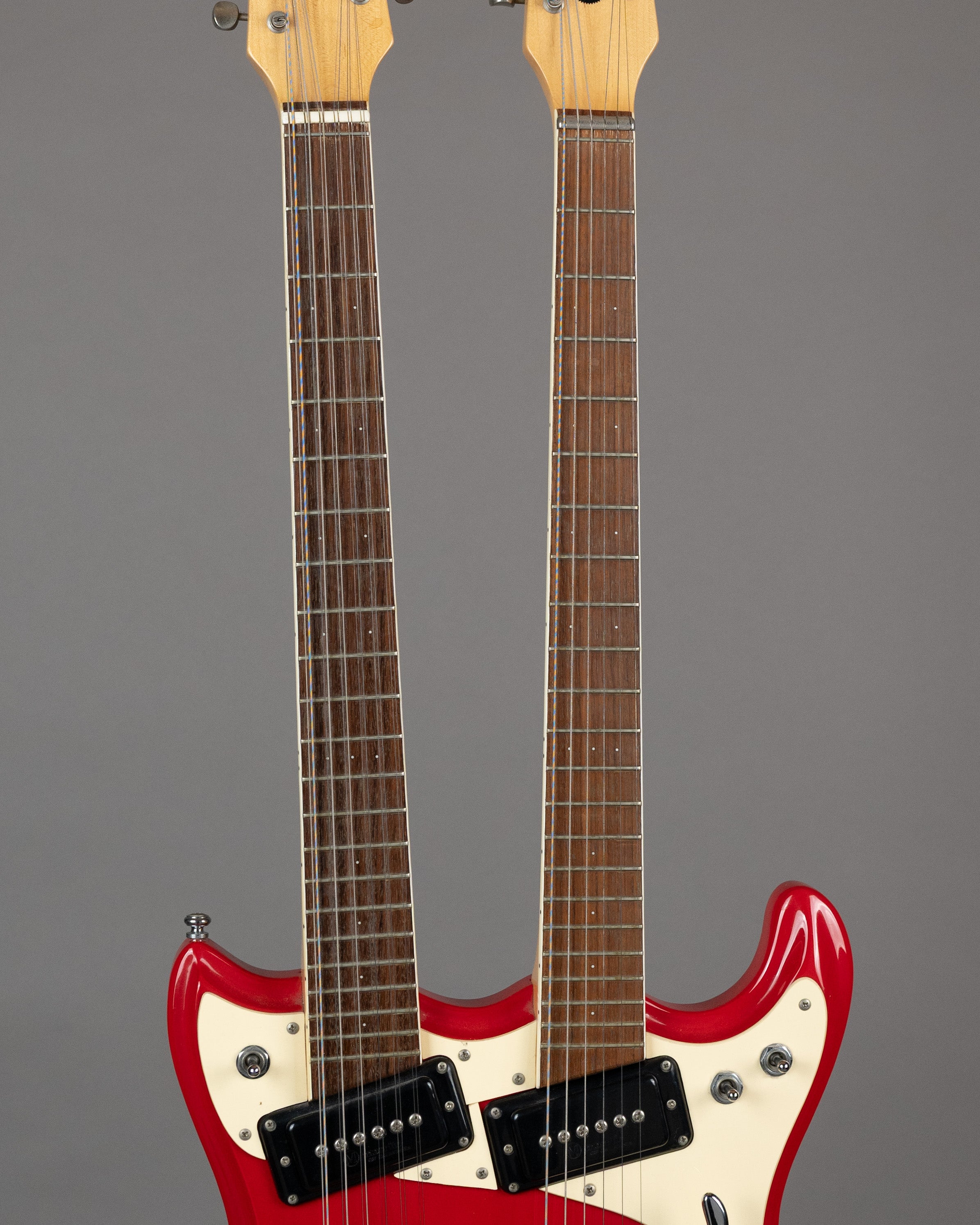 1990s Mosrite 12/6 Double Neck (Japan, Red, OHSC)