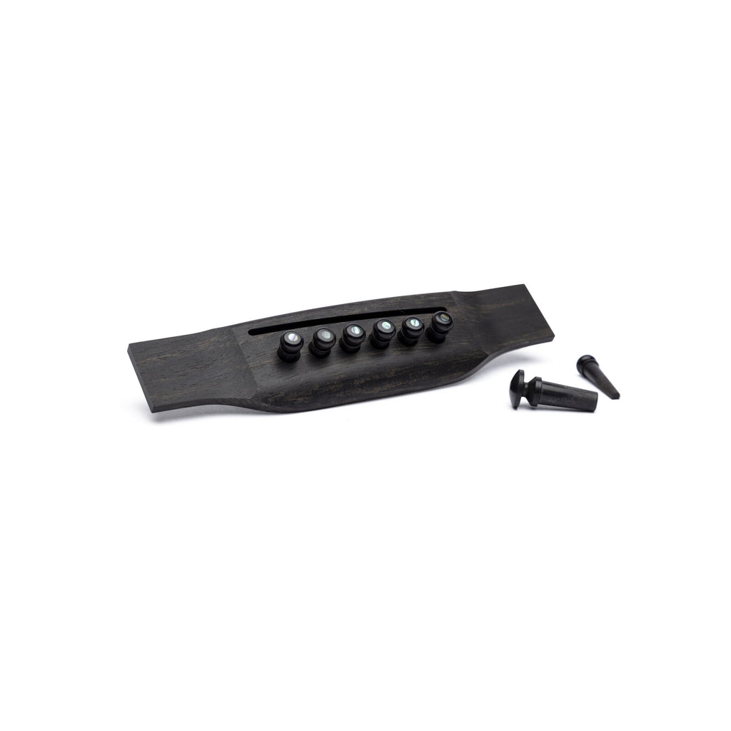 Martin Paua Pearl Bridge Pins Ebony (Set Of 8)