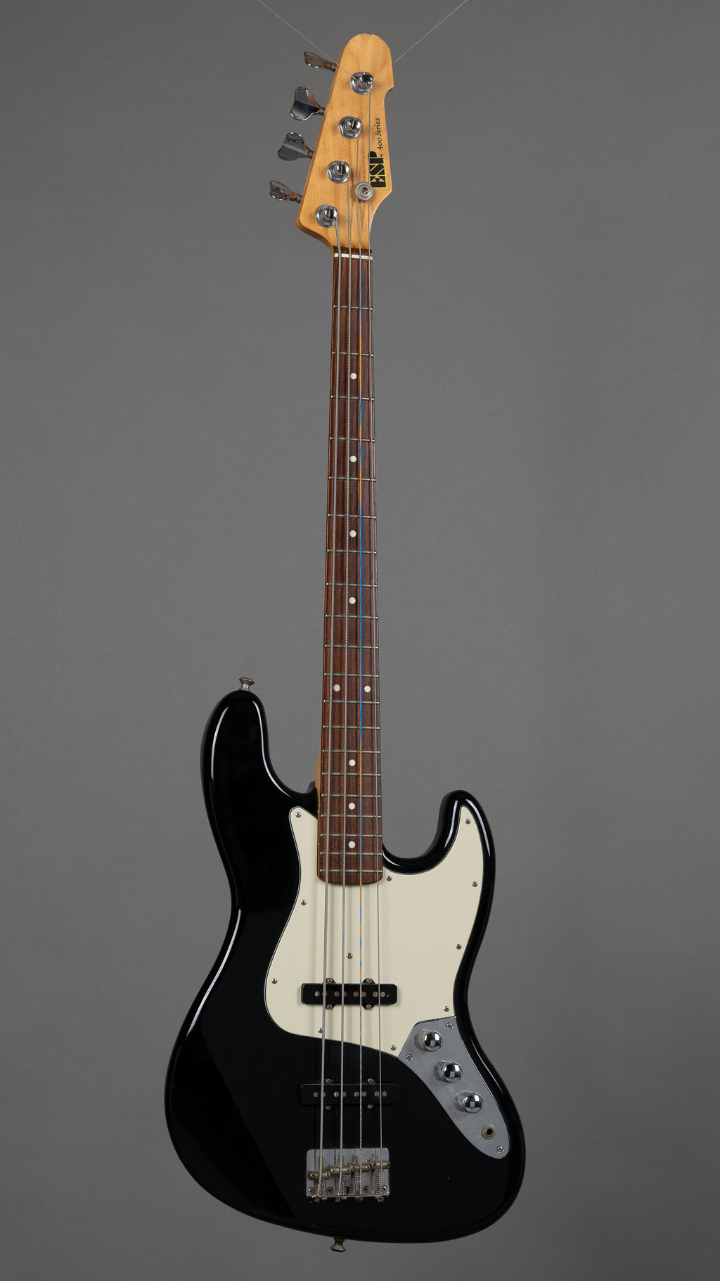 c1987 ESP 400 Jazz Bass (Japan, Black, HSC)