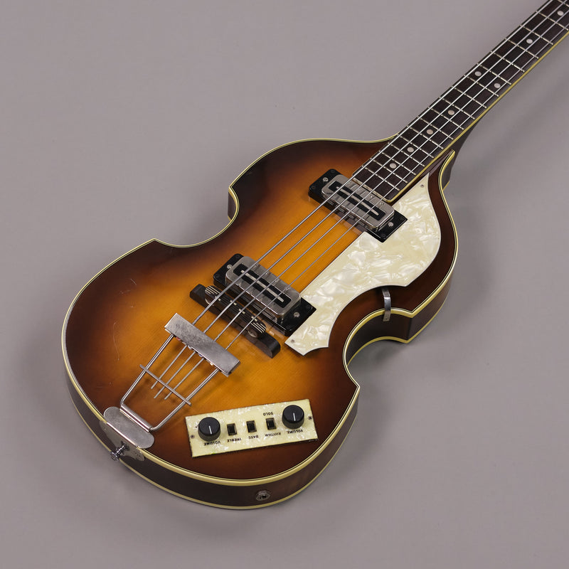 1988 Hofner 500/1 'Viola Bass' (Germany, Sunburst, Blade Pickups, OHSC)