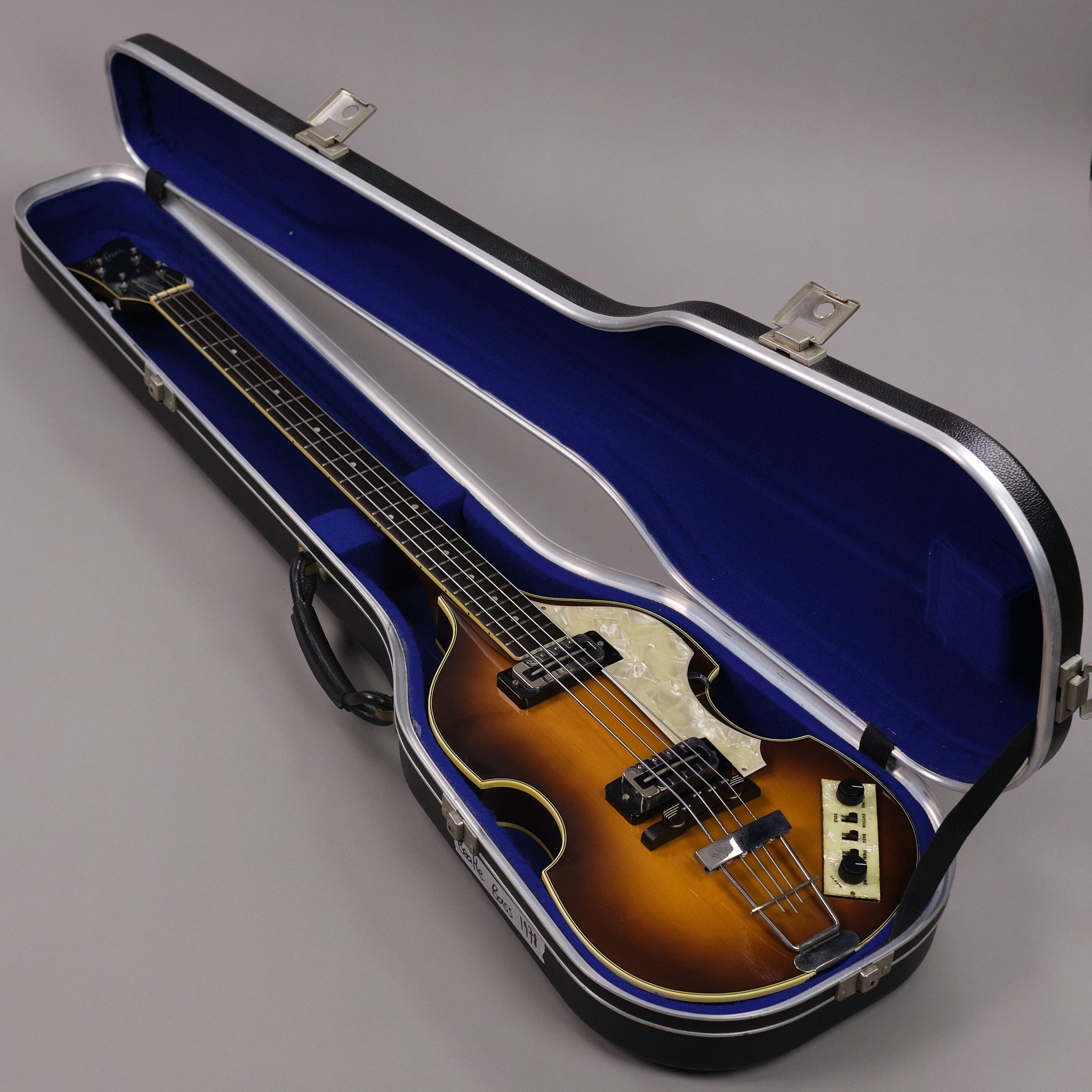 1988 Hofner 500/1 'Viola Bass' (Germany, Sunburst, Blade Pickups, OHSC)