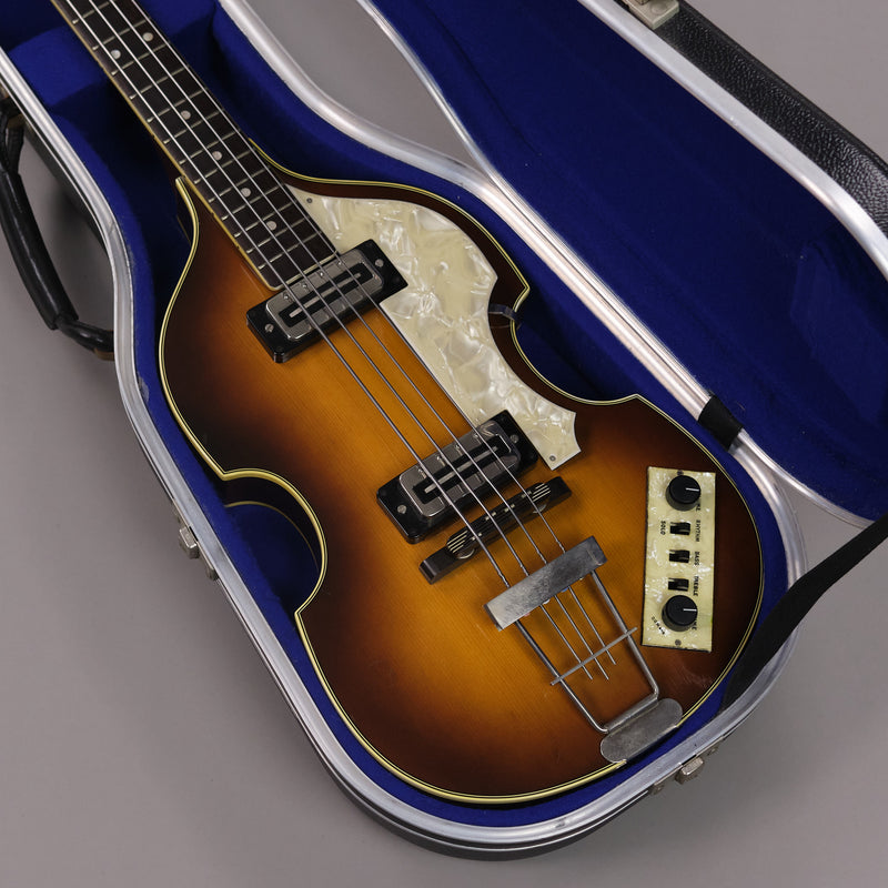 1988 Hofner 500/1 'Viola Bass' (Germany, Sunburst, Blade Pickups, OHSC)